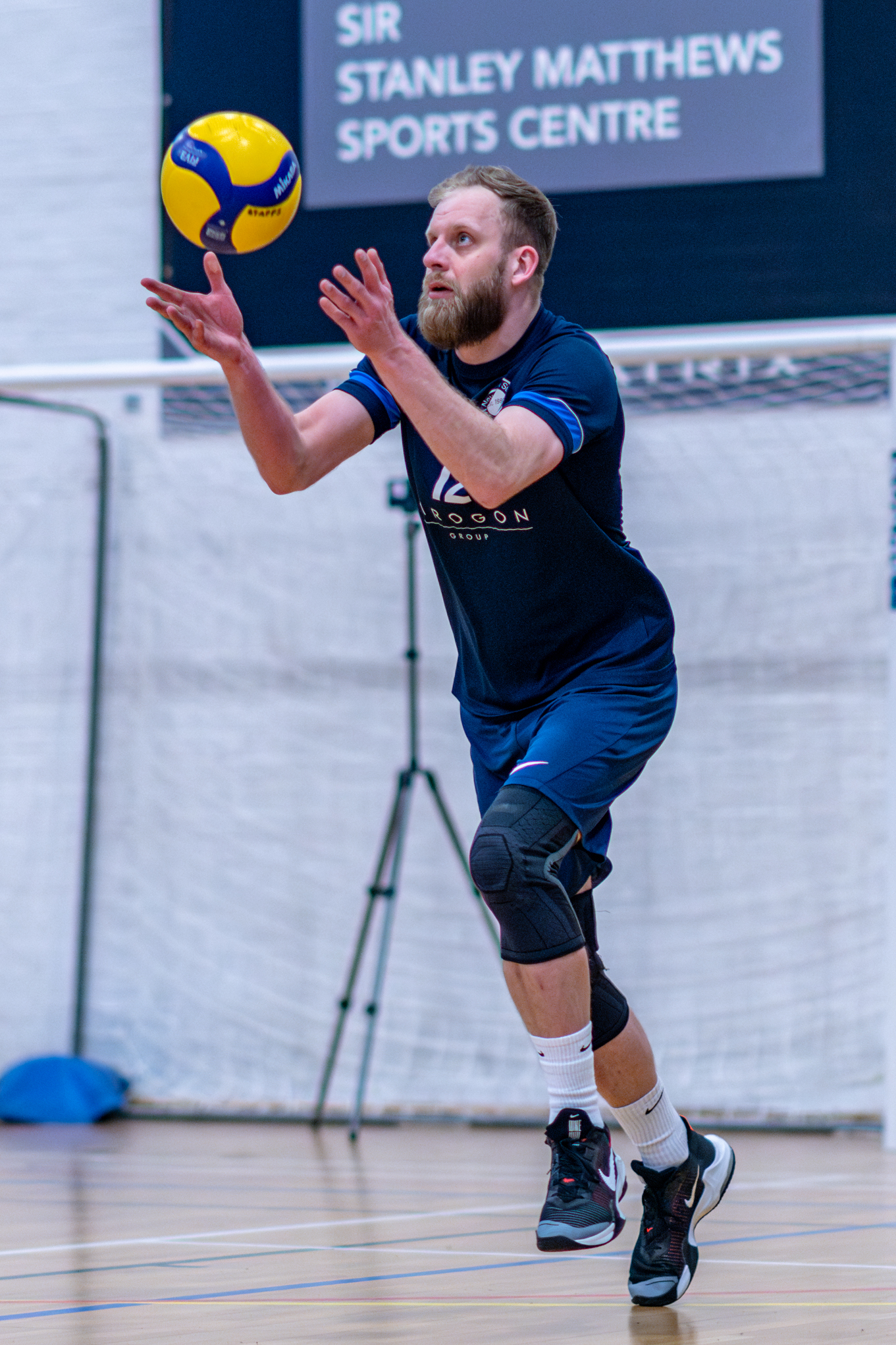 Volleyball spike action